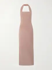 [Solace London] Solace London - Illona Crepe Halterneck Gown - Pink - UK 10 UK 10 Pink