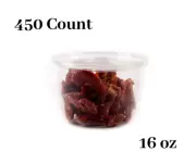 450 Ct. Plastic Deli Food Storage Containers with Lids 16oz.