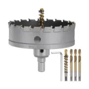 Carbide Hole Saw Set 108mm (4-1/4") Metal Cutter with 5pcs Center Drill Bits