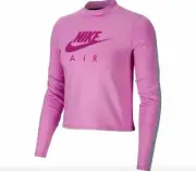 Nike Air Womens Long Sleeve Mid Layer Running Top Pink CU3331 680 - SIZE M