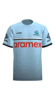 NRL 2023 Training Tee - Cronulla Sharks - Blue - Rugby League - CLASSIC