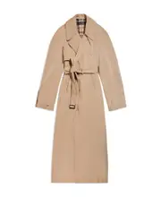 Balenciaga Patterned Checkered Oversized Trench Coat FR34 Nude