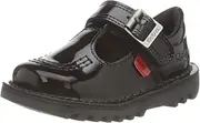 [Kickers] Kick T Vel I Black Patent School Shoes, Black, 12 Little Kid