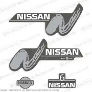 Fits Nissan 6hp Outboard Motor Engine Decal Kit - 1999 2000 2001 2002 2003 2004