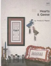 CROSS STITCH PATTERN - HEARTS AND GEESE