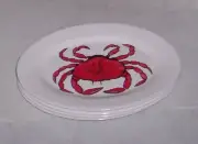CORDON BLEU B.I.A. RED CRAB OVAL Plate 12" NWT set of 4