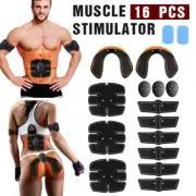 16PCS EMS Muscle Stimulator Training Gear ABS Ultimate Hip Trainer Body Exercise