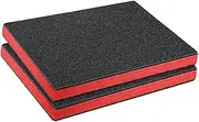Generic 2Pcs Tool Box Foam Inserts Tools Foam Sheets Reusable Cuttable Tool Box Liners Removable for Tabletop Miniatures Transport, 45cmx30cmx5cm
