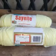 Vintage Buttercup yellow Skeins Yarn Orlon Sayelle Vintage Goodman Acrylic