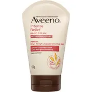 Aveeno Intense Relief Soothing Fragrance Free Hand Cream 24-Hour Moisture Protect Dry Rough Chapped Sensitive Skin 100g