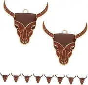 SEWACC Make Your Own Jewelry 10pcs Bull Head Charms Metal Diy Charms for Necklace Bracelet Earring