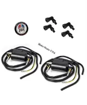 2x Ignition Coil Spark Plug Boot Caps Kawasaki KZ550A Sports (1980-1983)