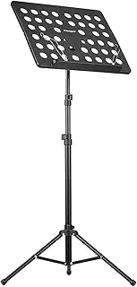 Collaps Sheet Music Score Tripod Stand Holder Bracket Al num Alloy with Water- Carry Bag for Orchestra Violin Piano Guitar Instrument Performance Black One Size