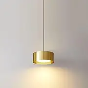 TONFON Modern LED Chandelier Minimalist Dining Table Pendant Light Bedroom Bedside Hanging Light for Kitchen Island Entryway Dining Room Study Room Living Room Bar Ceiling Light Fixture(Gold,Tricolor