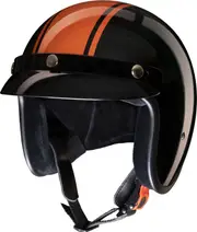 Redbike RB-675/RB-676, open face helmet , color: Black/Orange , size: L