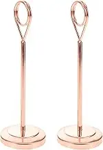 2Pcs Stainless Steel Table Card Holders Teardrop Design Memo Clip Stands for Weddings Restaurants Events Place Card Holders with Base Efficient Table