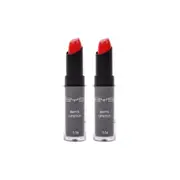 2x BYS 3.5g Matte Lipstick Velvet Cream Lip Colour Makeup Cosmetics Reddy Set Go