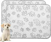 2Pack Washable Pee Pads for Dogs Reusable Absorbent Non Slip Pet Puppy Pad Dog Training Pad Set 18×24 in Comfortable Pets Training Pads for Bed Couch Carpet