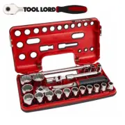 Sidchrome Portable 21 Piece 1/2" Square Drive Socket Set 8-32mm SCMT14150