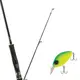 Wonda Avalon Spinning Lure Fishing Rod 662M + Damiki DC-200 Hard Bait Lure 55mm206D MAT TIGER