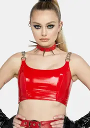 [Bustedbrand] Red PVC Chain Link Top
