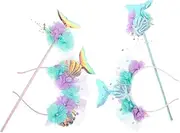 1 Set Mermaid Headband with Sequin Tail Hair Accessories for Birthday Celebrations and Parties Versatile Costume Additions for Special Occasions