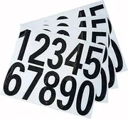 Mailbox Numbers Stickers for Outside,4 Sets(0-9) Vinyl Numbers Decals for Letterbox Signs Windows House Door Racing Cars Trucks Home Business Address Numbers (1.38"x2.87", Black)