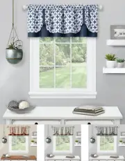 Kate Aurora Modern Geometric Button Tuck Window Valance - Assorted Colors