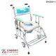【恆伸醫療器材】ER4306-1 鋁合金 4吋鐵輪 便椅/洗澡椅/便盆椅/便器椅(扶手可調高低 防前傾設計)