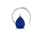 0.20 ct 14kt White Gold Over Sapphire Wedding Nose Ring Body Piercing Lip Labret