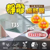 在飛比找momo購物網優惠-【台灣節能膜】靜電隔熱膜 -T35固定尺寸 滿千送工具組《7