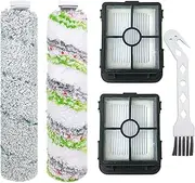 Mulit-Surface Pet Brush Roll & 1866 Filters Replacement for Bissell CrossWave Cordless Max 2554A 2590 2593 2596 Vacuum Cleaner