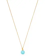Marco Bicego 18K Yellow Gold Africa Boule Turquoise Pendant Necklace, 16.75
