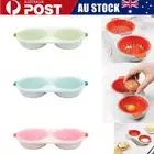 Double Cup Egg Boiler Microwave Egg Poacher Steamer Kitchen Cookware Maker Poach
