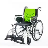 在飛比找樂天市場購物網優惠-均佳機械式輪椅-鋁合金(大輪)JW-450(綠色)(可代辦長