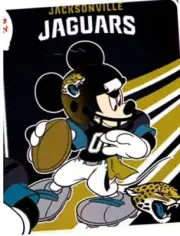 NFL Jacksonville Jaguars Disney Mickey Mouse Mascot Plush Throw Blanket