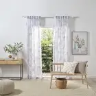 NEW KOO Botanicals Bloom Concealed Tab Top Sheer Curtains By Spotlight