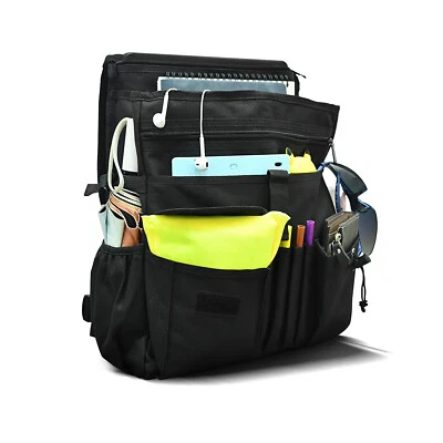 Universal 14Pockets Car Front Seat Organizer Laptop File Cup Holder Storage Bag