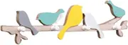 Coat Rack Wall Mount Coat Rack Wall Mounted Wooden Entryway Clothes Hooks for Hats, Bags, Coats, Pet Leashes Wall Coat Hooks(Multi-Colored)