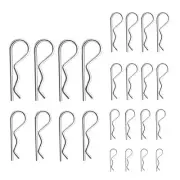 24 PCS Cotter Pin Assortment Kit, R Clips Heavy Duty Zinc Plated black