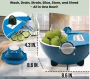 Colander Set Colanders & Food Strainers with Mandoline, Fruit Washer Spinner New