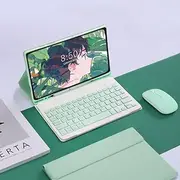 [Jarttarn] Compatible with Samsung Galaxy Tab A9 Plus Keyboard Case, with Mouse Detachable Wireless Bluetooth Keyboard + Pen Holder Case (Green1)