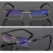 Rimless Reading Glasses Plastic Frame Anti Blue Light Eyewear +1.0 +1.5 to +4.0