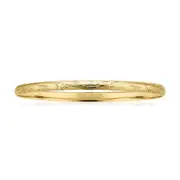 Zamel's 9ct Yellow Gold 63x4mm Solid Bangle Elegant Women's Fasionable Jewellery