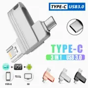USB 3.0 Type C To USB Flash Drive Pen Drive 8GB~512G Memory Stick for iPhone iPa