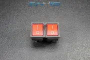 2 PCS ROCKER SWITCH RED LED DPST ON OFF 15 AMP 250 V 20 AMP 125 V 6 PIN EC-620