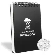 Waterproof Notebook, Top-Spiral Pocket Notepad, 3" x 5" Weatherproof NotePad,