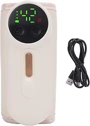 Bottle Warmer with Night Light, USB Powered Portable Baby Milk Warmer for Home and Travel, 42°C Constant Temperature Control, for 70mm Bottle, Heating in 15-20 Minutes