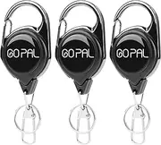 3 Pack Fly Fishing Zinger Retractor: Retractable Keychain with 35" Durable Cord Badge Reel Lanyard - Fishing Rod Tether Accessories and Gear