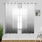 White Gray Curtains for Bedroom Ombre Pattern Design Modern Livingroom